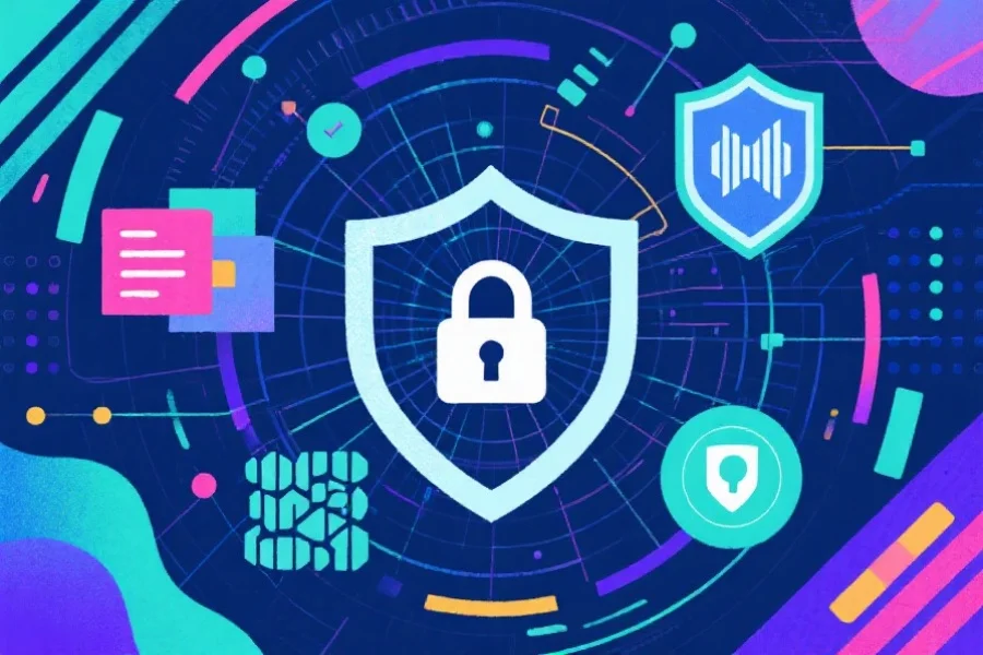 信息安全与隐私保护插画